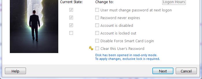 Password Changer: Read only mode
