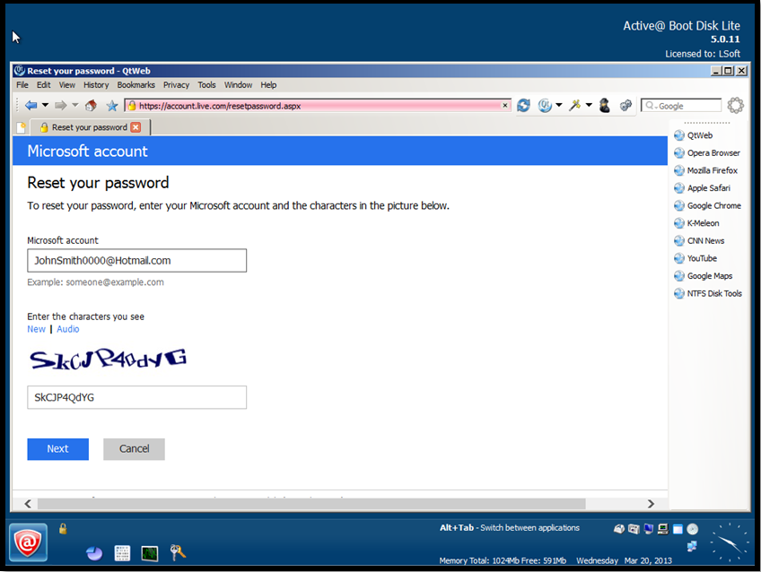 password changer windows 8